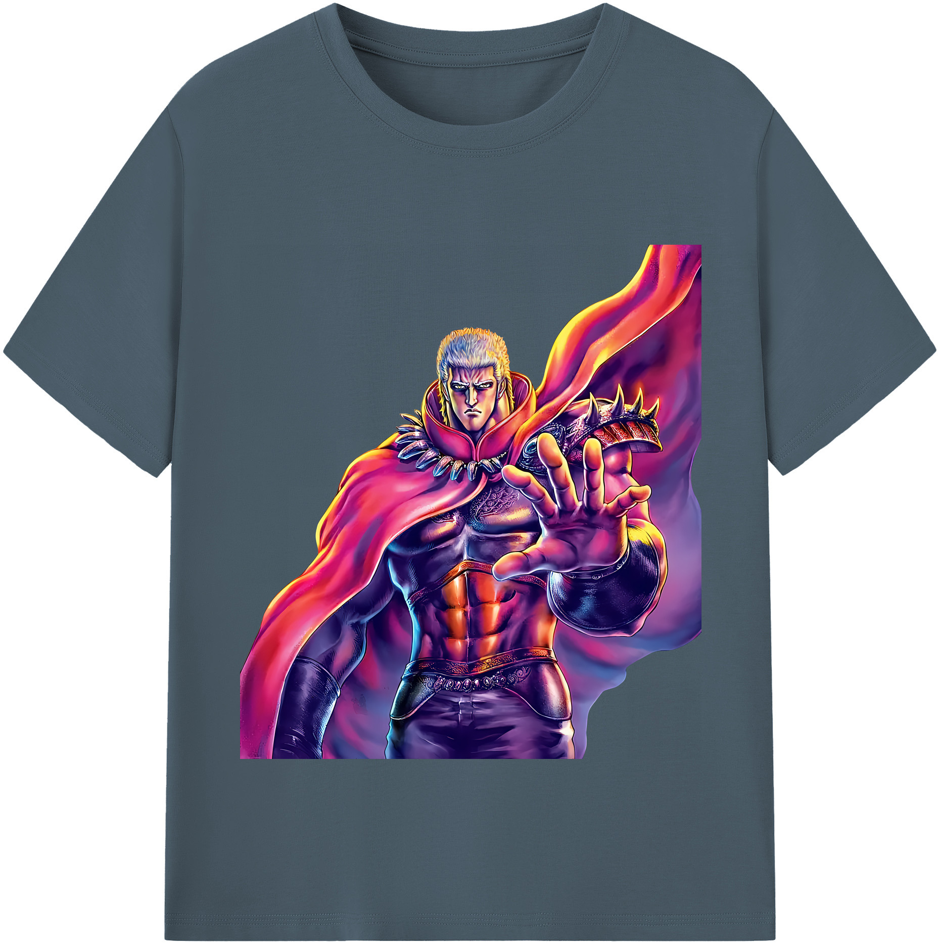 （画像用） 北斗の拳 Fist of the North Star 綿100％半袖Tシャツ（フロントプリント）